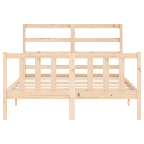 vidaXL Bed Frame without Mattress Double Solid Wood Pine