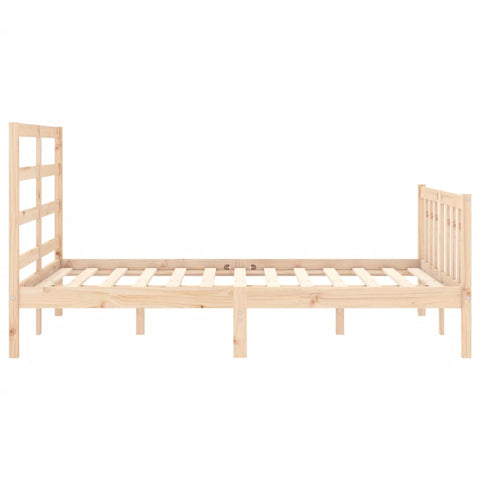 vidaXL Bed Frame without Mattress Double Solid Wood Pine