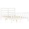 vidaXL Bed Frame without Mattress White 140x190 cm Solid Wood Pine
