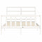vidaXL Bed Frame without Mattress White 140x190 cm Solid Wood Pine