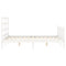 vidaXL Bed Frame without Mattress White 140x190 cm Solid Wood Pine