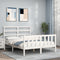 vidaXL Bed Frame without Mattress White 140x190 cm Solid Wood Pine