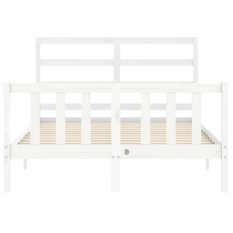 vidaXL Bed Frame without Mattress White 120x200 cm Solid Wood Pine