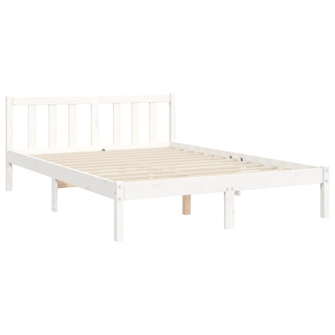 vidaXL Bed Frame without Mattress White 120x200 cm Solid Wood Pine