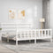 vidaXL Bed Frame without Mattress White 200x200 cm Solid Wood Pine