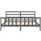 vidaXL Bed Frame without Mattress Grey 200x200 cm Solid Wood Pine