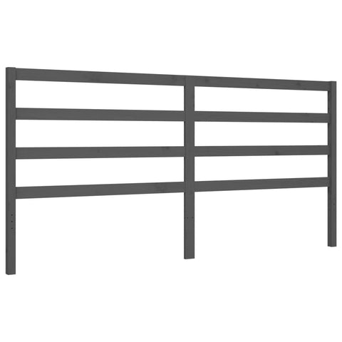 vidaXL Bed Frame without Mattress Grey 200x200 cm Solid Wood Pine