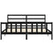 vidaXL Bed Frame without Mattress Black 200x200 cm Solid Wood Pine