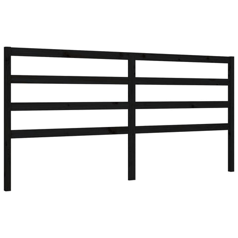 vidaXL Bed Frame without Mattress Black 200x200 cm Solid Wood Pine