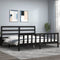 vidaXL Bed Frame without Mattress Black 200x200 cm Solid Wood Pine