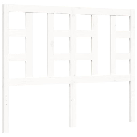 vidaXL Bed Frame without Mattress White Small Double Solid Wood Pine