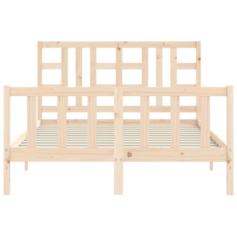 vidaXL Bed Frame without Mattress Double Solid Wood Pine