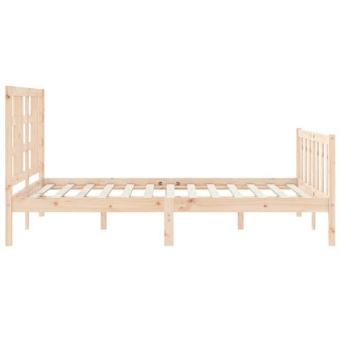 vidaXL Bed Frame without Mattress Double Solid Wood Pine
