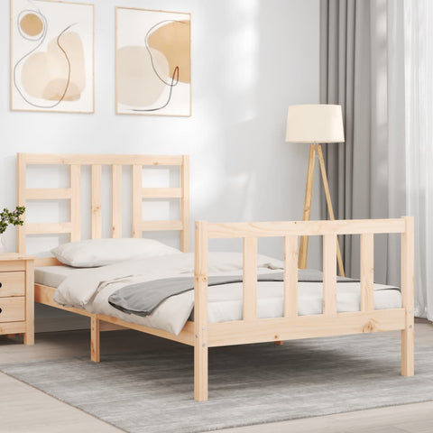 vidaXL Bed Frame without Mattress 90x200 cm Solid Wood Pine