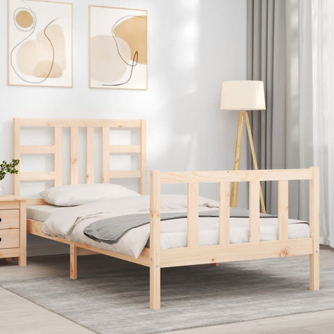 vidaXL Bed Frame without Mattress 100x200 cm Solid Wood Pine