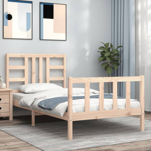 vidaXL Bed Frame without Mattress 100x200 cm Solid Wood Pine