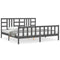 vidaXL Bed Frame without Mattress Grey 200x200 cm Solid Wood Pine
