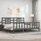 vidaXL Bed Frame without Mattress Grey 200x200 cm Solid Wood Pine
