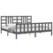 vidaXL Bed Frame without Mattress Grey 200x200 cm Solid Wood Pine