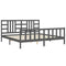 vidaXL Bed Frame without Mattress Grey 200x200 cm Solid Wood Pine