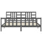 vidaXL Bed Frame without Mattress Grey 200x200 cm Solid Wood Pine