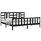 vidaXL Bed Frame without Mattress Black 200x200 cm Solid Wood Pine