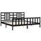 vidaXL Bed Frame without Mattress Black 200x200 cm Solid Wood Pine
