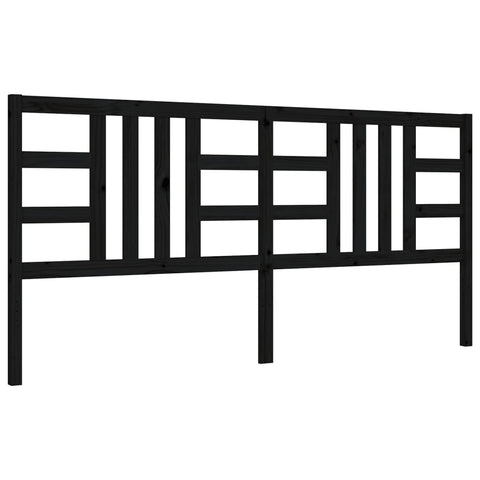 vidaXL Bed Frame without Mattress Black 200x200 cm Solid Wood Pine