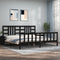 vidaXL Bed Frame without Mattress Black 200x200 cm Solid Wood Pine
