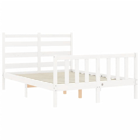 vidaXL Bed Frame without Mattress White 120x200 cm Solid Wood Pine