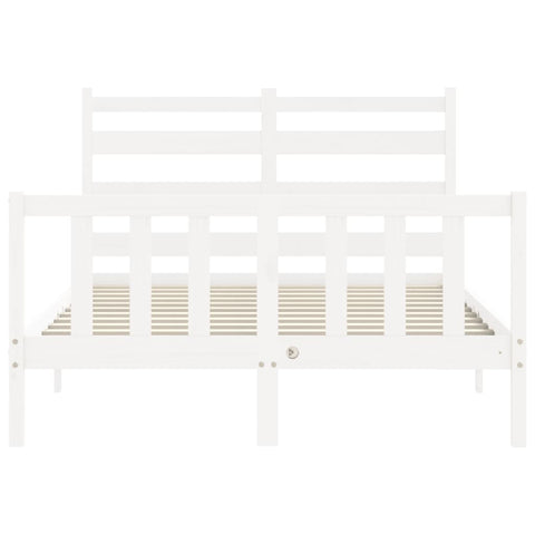 vidaXL Bed Frame without Mattress White 120x200 cm Solid Wood Pine