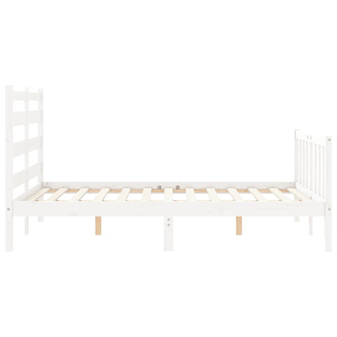 vidaXL Bed Frame without Mattress White 120x200 cm Solid Wood Pine