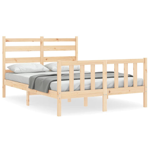 vidaXL Bed Frame without Mattress 140x200 cm Solid Wood Pine