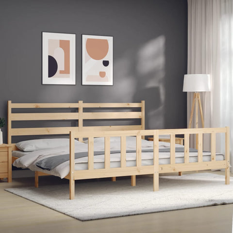 vidaXL Bed Frame without Mattress 200x200 cm Solid Wood Pine