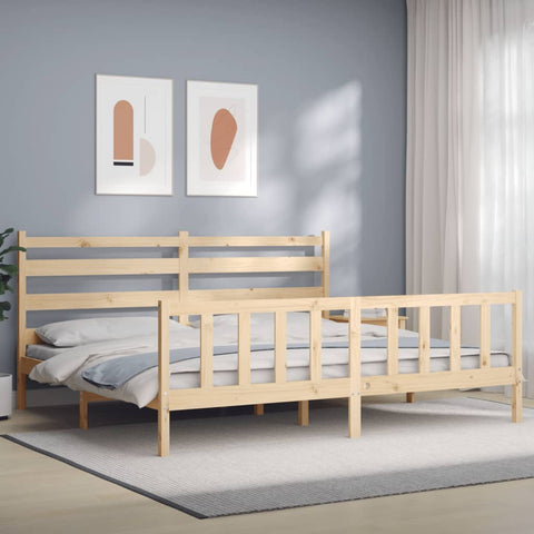vidaXL Bed Frame without Mattress 200x200 cm Solid Wood Pine