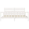 vidaXL Bed Frame without Mattress White 200x200 cm Solid Wood Pine