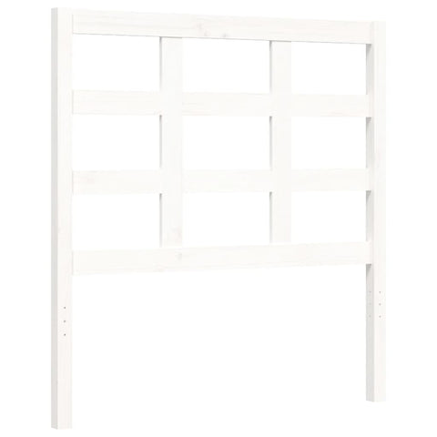 vidaXL Bed Frame without Mattress White Small Single Solid Wood Pine