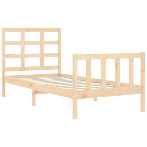 vidaXL Bed Frame without Mattress 90x190 cm Single Solid Wood Pine