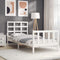 vidaXL Bed Frame without Mattress White 90x190 cm Single Solid Wood Pine