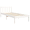 vidaXL Bed Frame without Mattress White 90x190 cm Single Solid Wood Pine