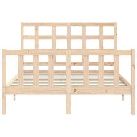 vidaXL Bed Frame without Mattress Double Solid Wood Pine