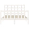 vidaXL Bed Frame without Mattress White 140x190 cm Solid Wood Pine