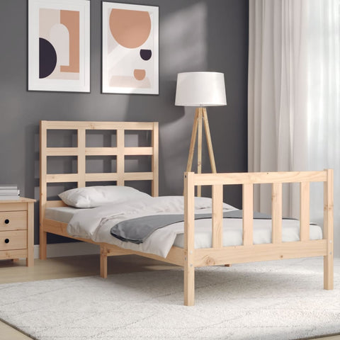 vidaXL Bed Frame without Mattress 90x200 cm Solid Wood Pine