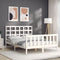 vidaXL Bed Frame without Mattress White 140x200 cm Solid Wood Pine