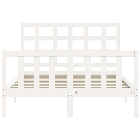 vidaXL Bed Frame without Mattress White 140x200 cm Solid Wood Pine
