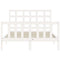vidaXL Bed Frame without Mattress White 140x200 cm Solid Wood Pine