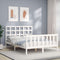 vidaXL Bed Frame without Mattress White 140x200 cm Solid Wood Pine