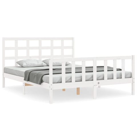 vidaXL Bed Frame without Mattress White 160x200 cm Solid Wood Pine