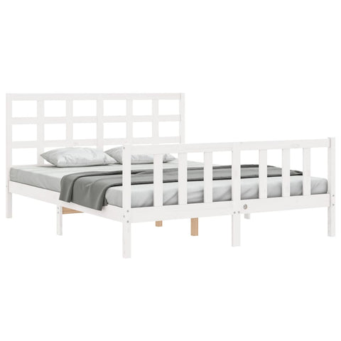 vidaXL Bed Frame without Mattress White 160x200 cm Solid Wood Pine