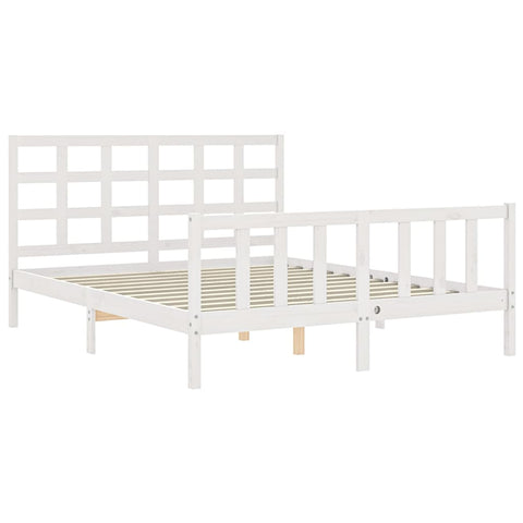 vidaXL Bed Frame without Mattress White 160x200 cm Solid Wood Pine